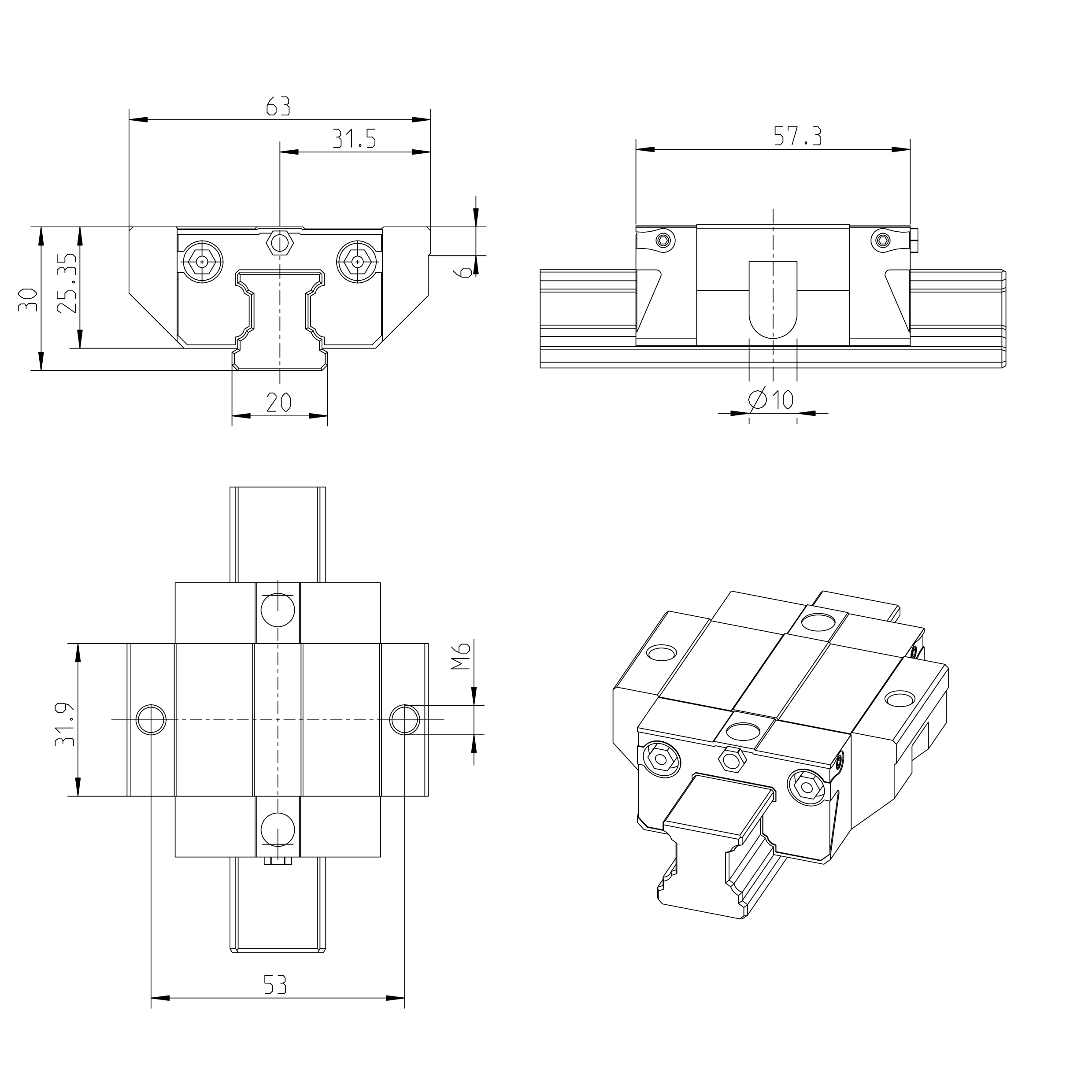 Ball Runner Block Carbon Steel R Rexroth