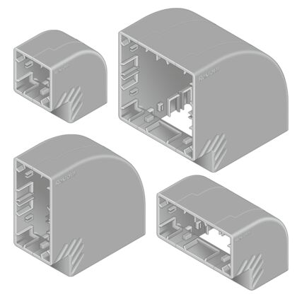 Aluminum cable duct, curve