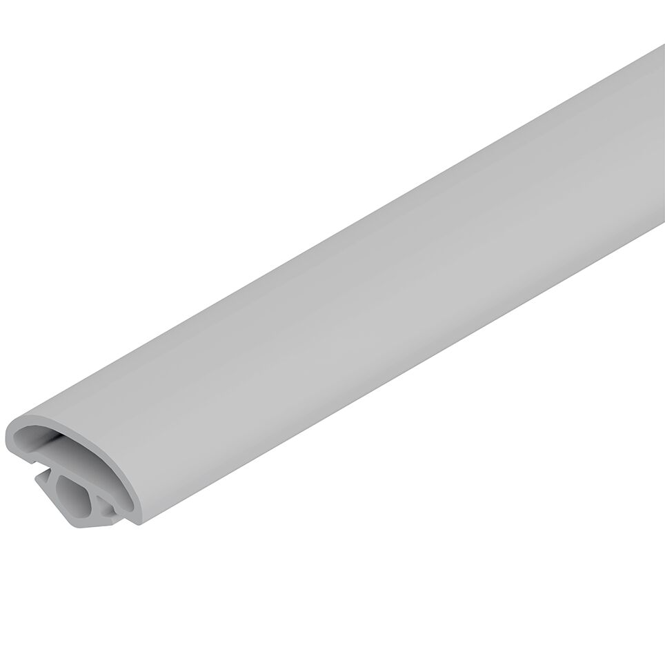 Two-piece seal also performs a stop function, For sliding and swing doors, Prevents particles from entering or escaping, Sealing profile N6 for use in cleanroom environments / Material Number:3842554728