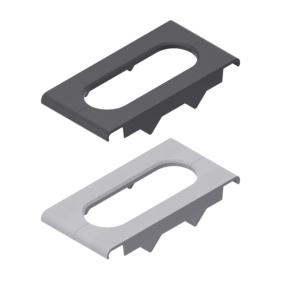 For installation in cable guide profiles 40x120x120 and 120x120 6N, For passing cables through the cover of a cable guide profile / Material Number:3842558503