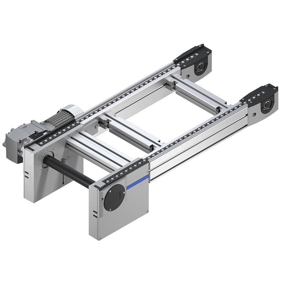 Special models on request, Motor mounting right, left or central, Motor connection: optionally with cable/plug or terminal box motor connection, Sturdy design for especially heavy-duty systems, Profile width: 50 mm, Ready-for-operation conveyor section, C / Material Number:3842998238