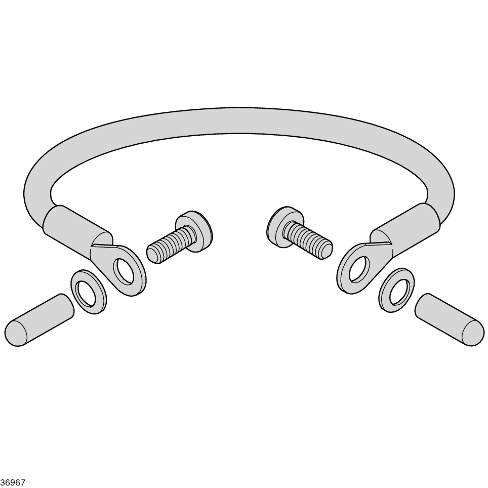 For proper grounding of the cable guide profiles / Material Number:3842552234