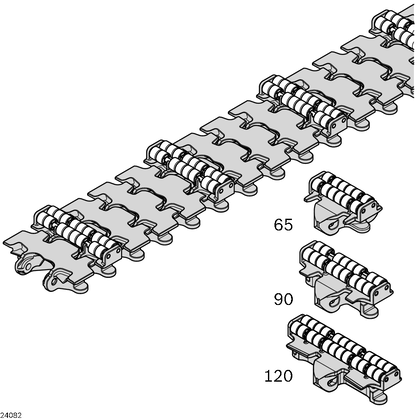 Accumulation roller chain D11, Roller cleated chain D11