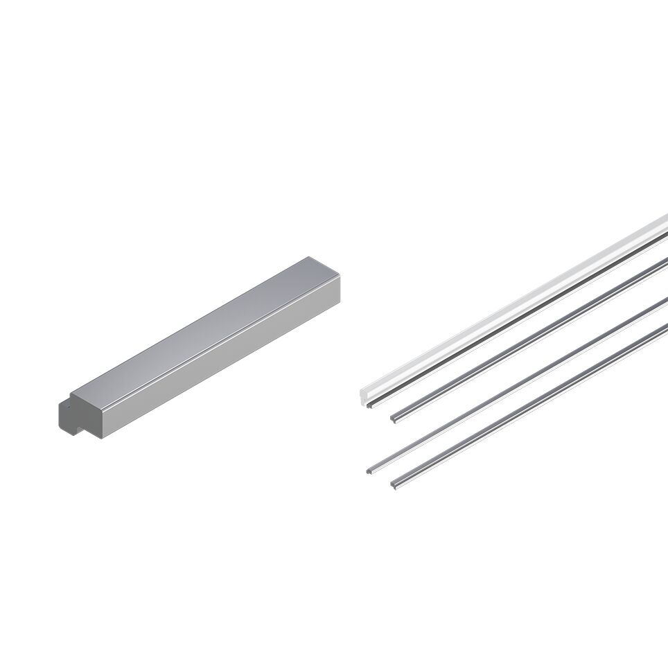 For conveyor unit self-assembly, For guiding the flat top chain or the accumulation roller chain, In especially sturdy design with corrosion-resistant steel for particularly heavy-duty sections, For sliding onto the SP 2/C-H or SP 2/R-H section profile, F / Material Number:3842537888