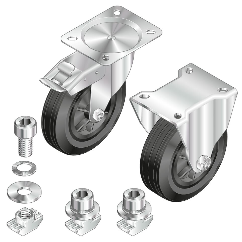 Mounting kit for castor and trestle roller / Material Number:3842259794