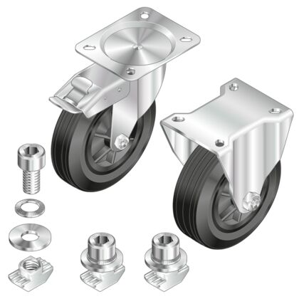 Roller with mounting flange