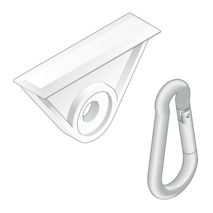 Slide hangers, snap hooks