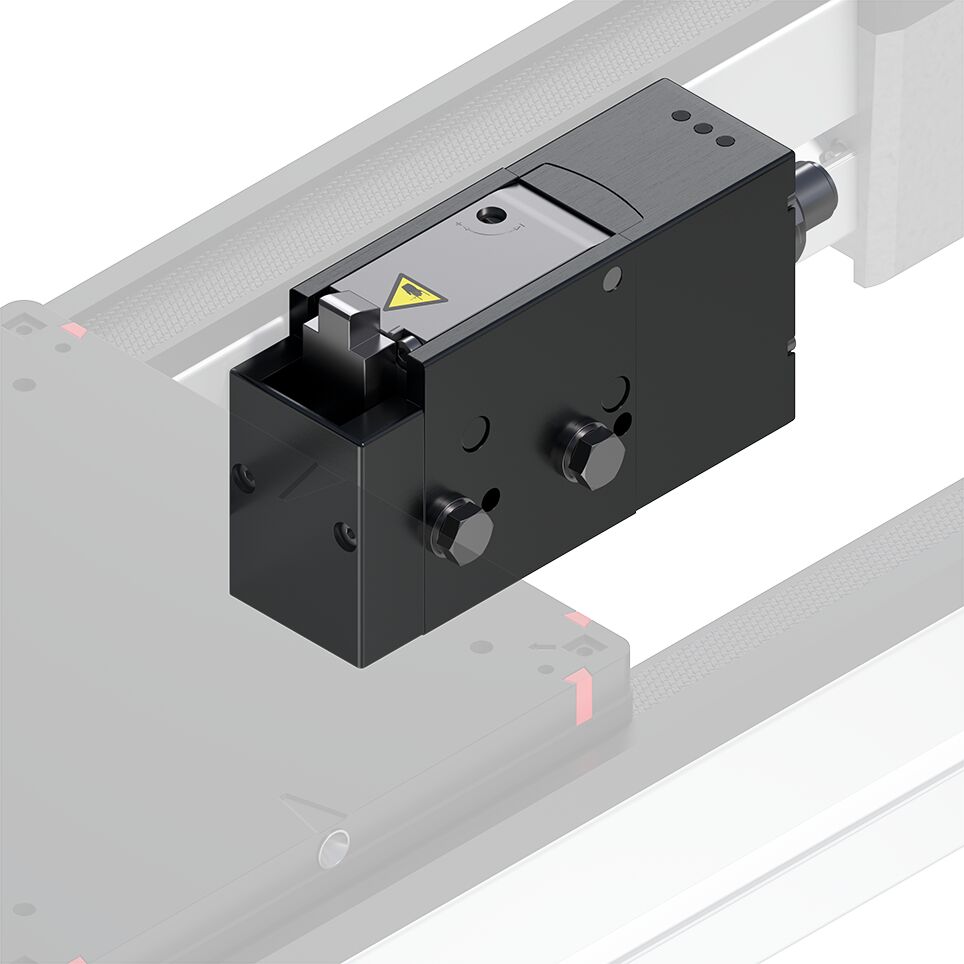 Can be combined with WT 1 workpiece pallet, To the workpiece pallet separation in sections, Suitable as stop gate for HP 1/P and PE 1/P, Dampened stop gate / Material Number:3842563102