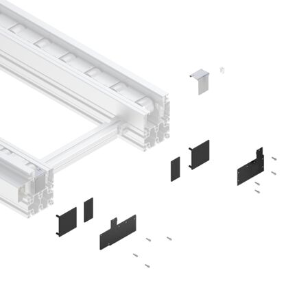 End plates for conveyor unit with open center