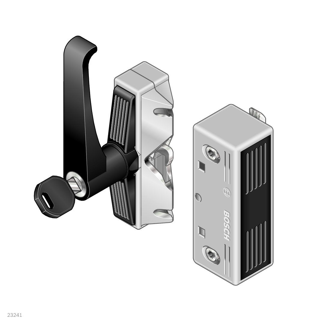 Opening to the right and left, “Standard locking” variant with random key selection (each lock has a different key) / Material Number:3842525946