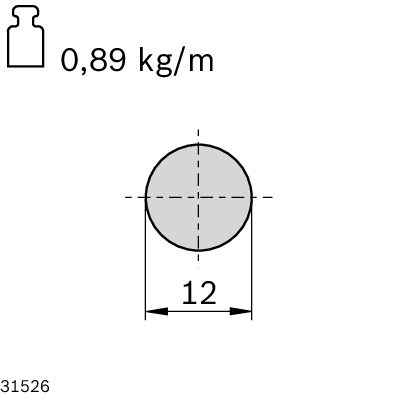 The guide rod guides the guide bearing, The guide rod is pressed into the guide profile / Material Number:3842539415