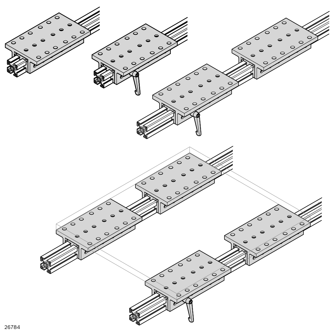 SLIDING ELEMENT 8 FLAT LOCKABLE 3842552423