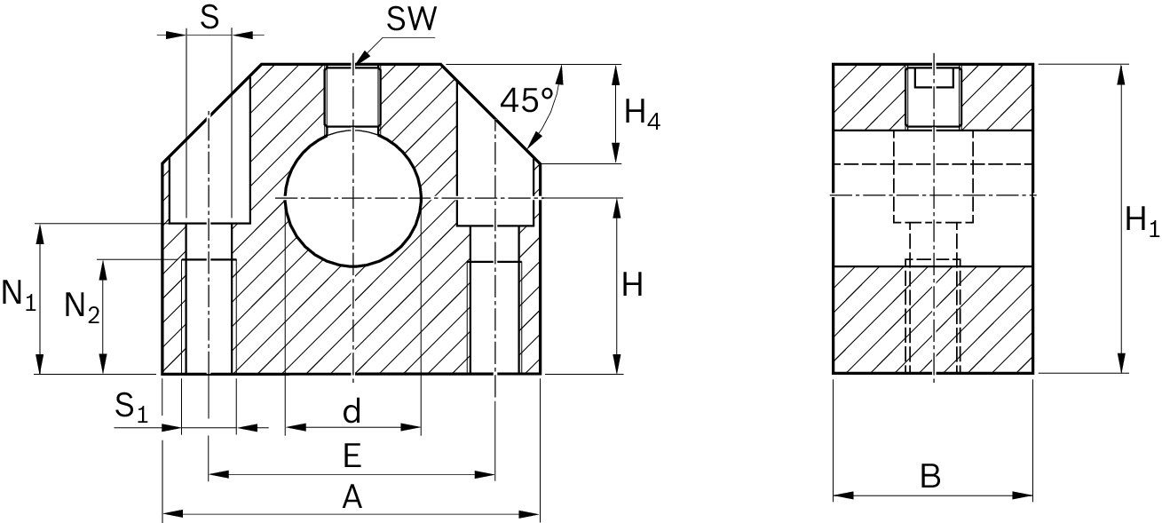 SHAFTSUPPORTBLOCK R105801600 Rexroth