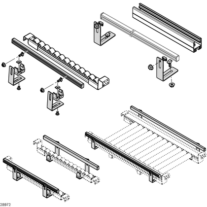 Lateral guide self-assembly elements