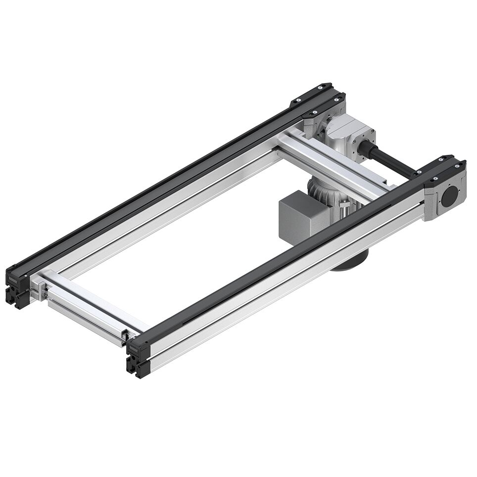 Special models on request, The belt section is a ready-to-use conveyor section with built-in drive for the transportation of workpiece pallets in the longitudinal direction or for the transverse conveying of the workpiece pallet between parallel conveyor  / Material Number:3842999716