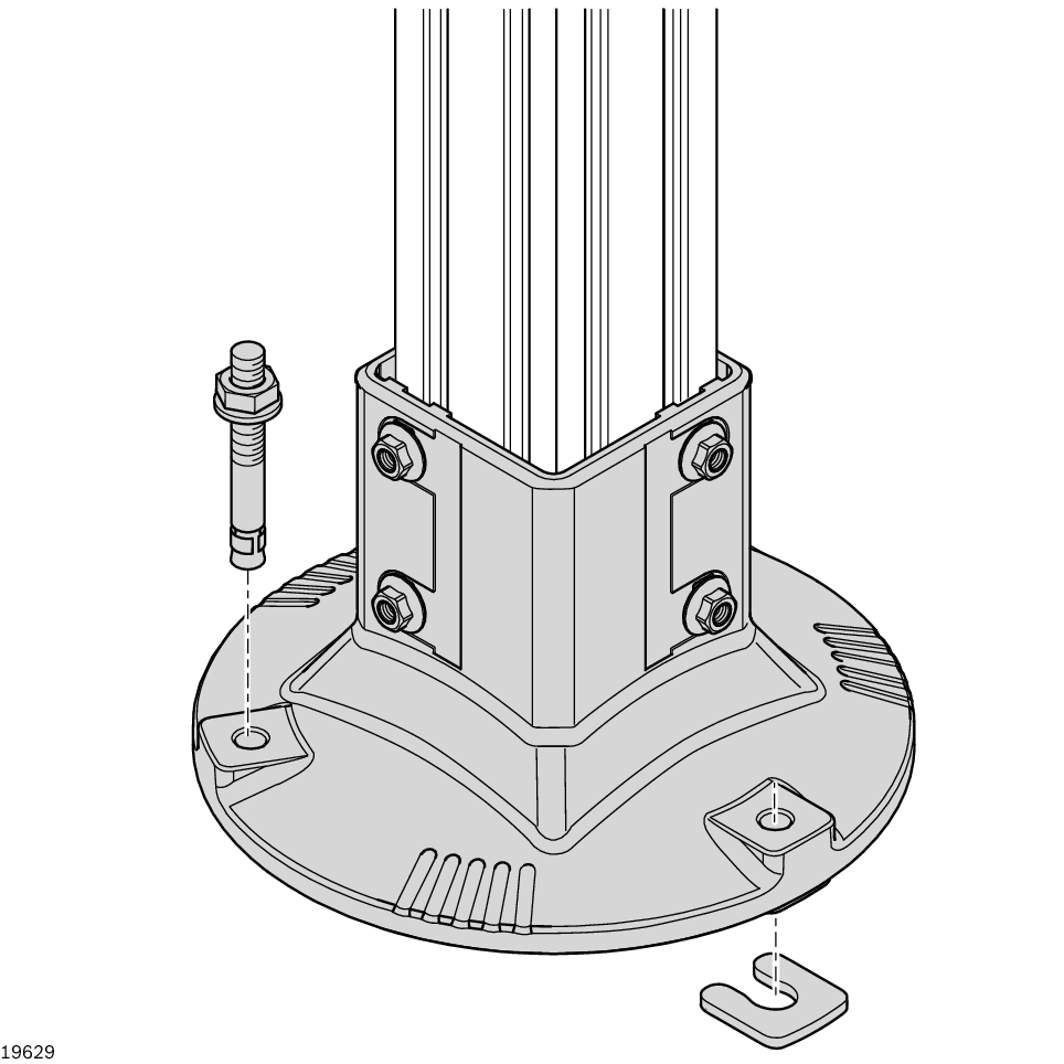 For anchoring the base plates / Material Number:3842526560
