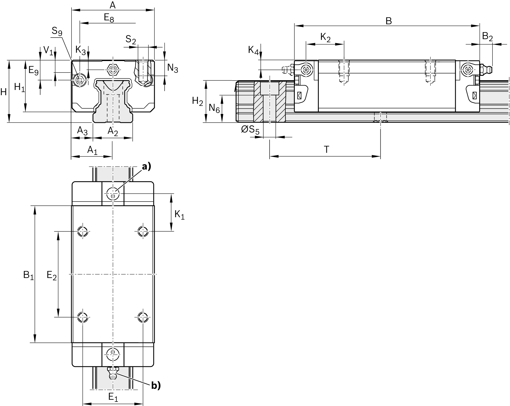 BALL RUNNER BLOCK CARBON STEEL KWD-035-SLS-C0-N-1