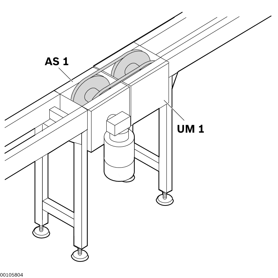 Accessories kit for end-face connection of two conveyor units or belt sections / Material Number:3842521260
