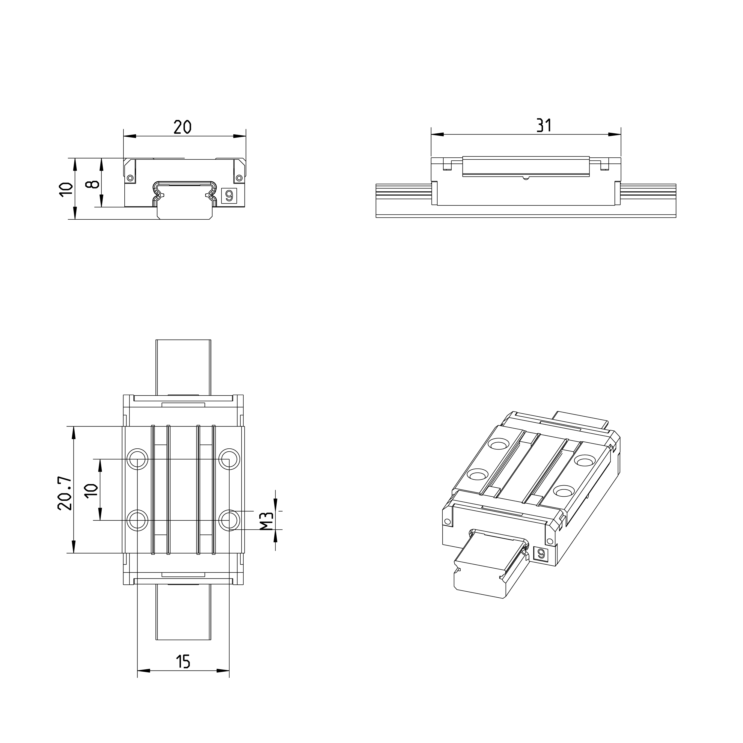 MINIATURE RUNNER BLOCK RESIST NRII R044281200 | R044281200 | Bosch
