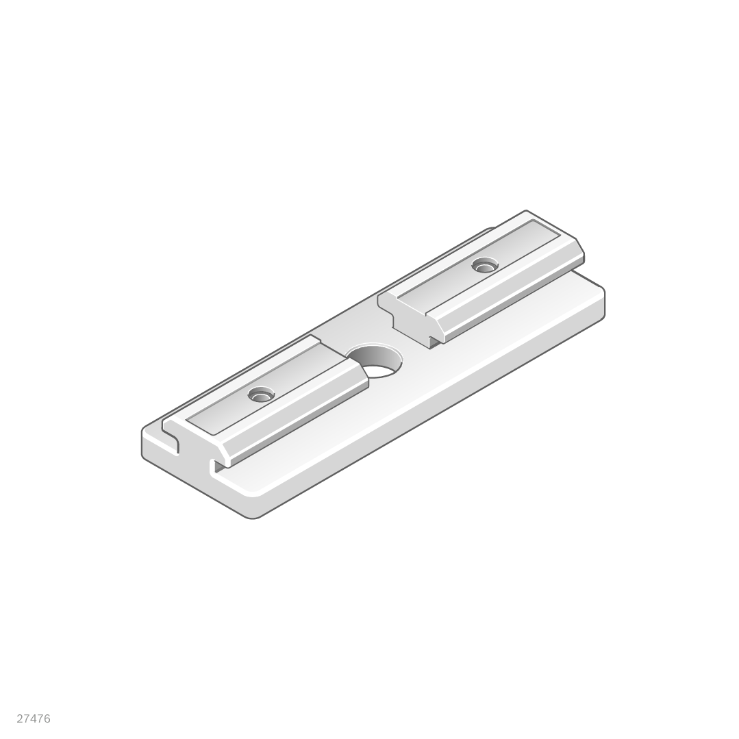 Suitable for clamping using a sliding block and a clamping lever, For constructing low-wear guides / Material Number:8981535891