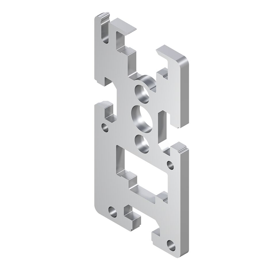 Front end plate, For connecting SP 2/R-H section profiles and AS 2/R-… drive modules; for connecting SP 2/R-H section profiles and UM 2/R-… return units; and between section profiles if GP 2 plastic slide profiles are used / Material Number:3842536800