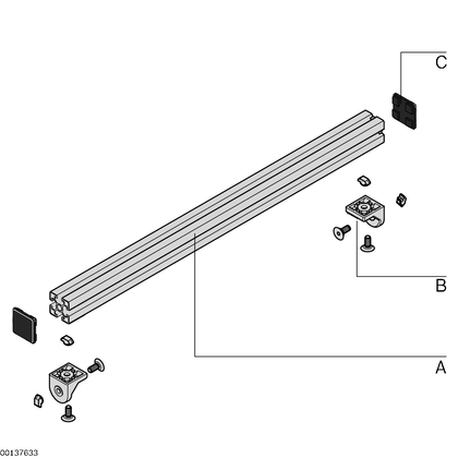 Swiveling arm individual components