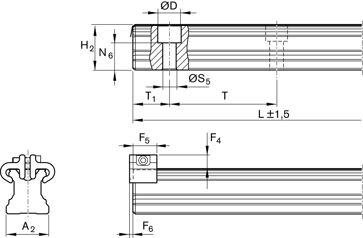 BALL-GUIDE-RAIL-CARBON-STEEL | R160523332 | Rexroth