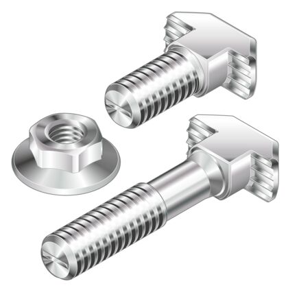 Flange nut, T-bolt