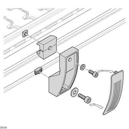 Holder for lateral guides, fixed