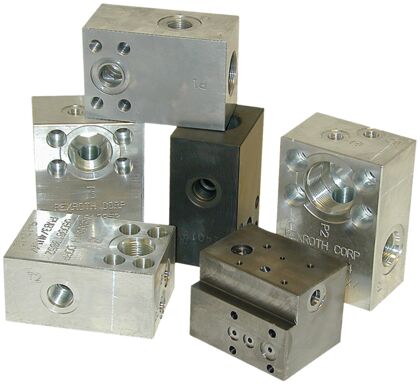 Bosch Rexroth Anschlussblock SUN-Einschraubbohrung - R/T-13A - Hochdruck, Stahl