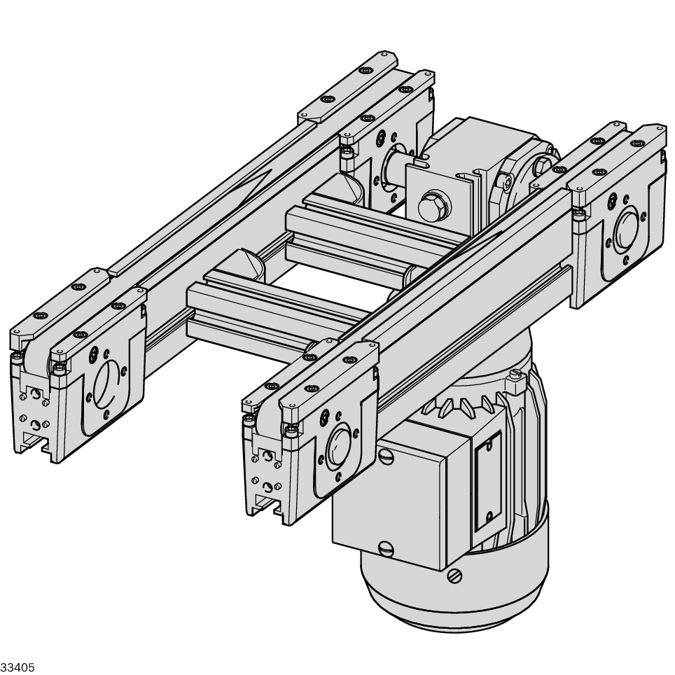 Ready for operation conveyor section with own drive. Motor mounting right (MA = R), left (MA = L), with track width b = 160 mm also central (MA = M), Section loads up to 30 kg in accumulation operation, Conveyor medium: Toothed belt with mesh top, suitabl / Material Number:3842999899