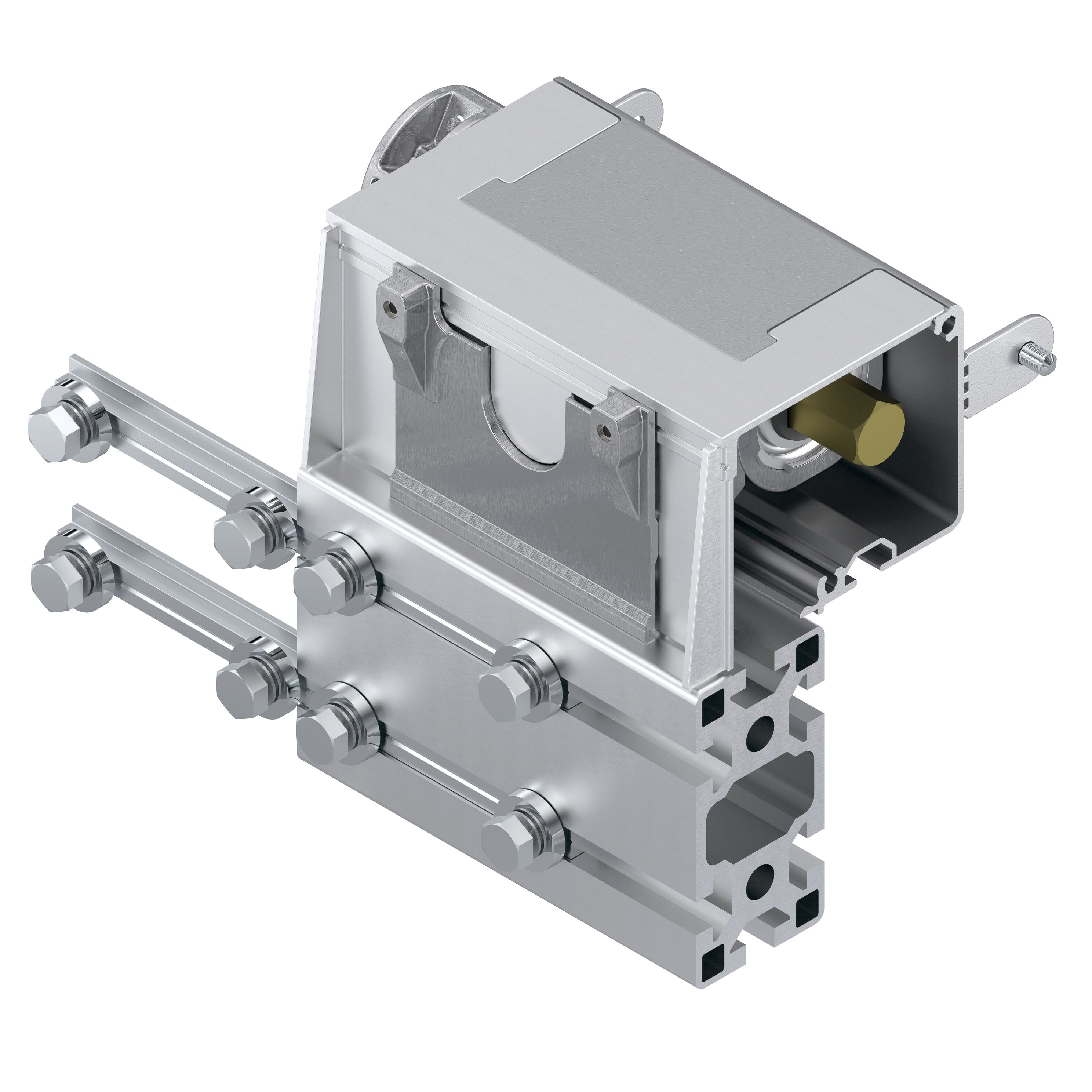 The curve is a ready-for-operation module for branching transport of workpiece pallets, Curves can be driven either on the inside or on the outside. Instead of using an adjacent drive module, the curve can be driven using a drive kit AB 5., <b>Notice: / Material Number:3842562895