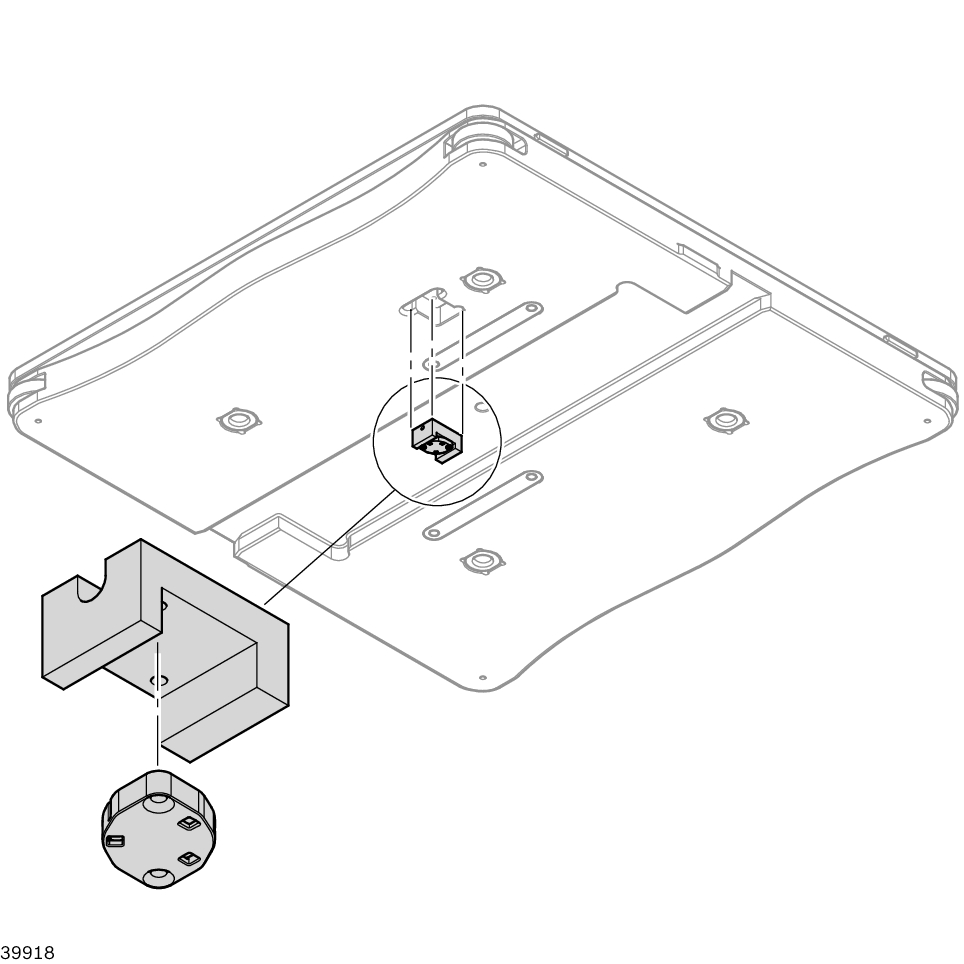 Mounting location: On WT 5 workpiece pallet, For installation of the data tag in workpiece pallet WT 5 / Material Number:3842545450