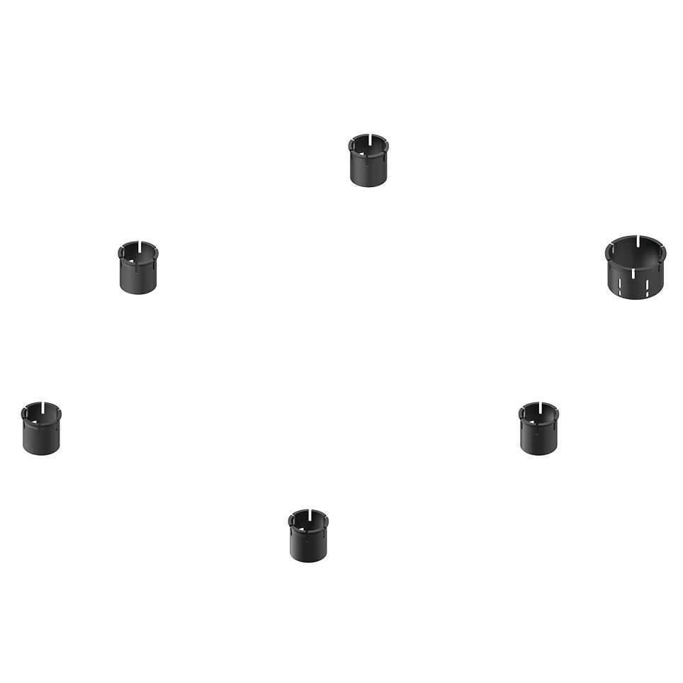 <b>Note:</b> Do not walk on the protective covers. Slots for add-on parts must be made by the customer; for details, see assembly instructions, Trap guard to clip in the openings in the protective covers over the lifting plungers of the PE 5, PE 5/T / Material Number:3842545965