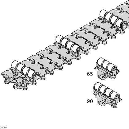 Roller cleated chain D20