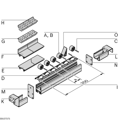 Lean conveyor tracks components