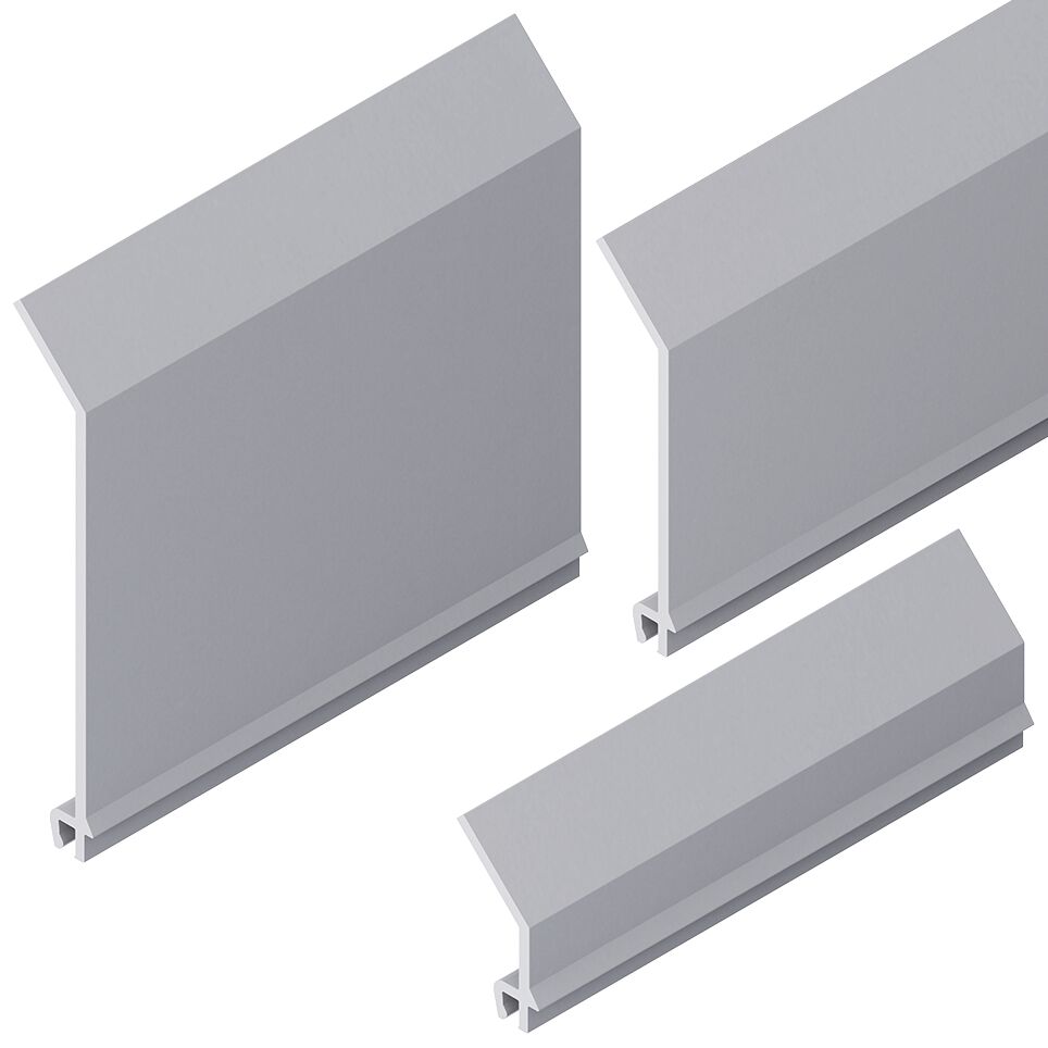 Divides the cable guide profile into 2 or 3 chambers for guiding different cable types (power/data cables etc.), Push-in installation, Slanting at the dividing strip ends keeps the cables in the intended chamber even in horizontal installation position / Material Number:3842558222