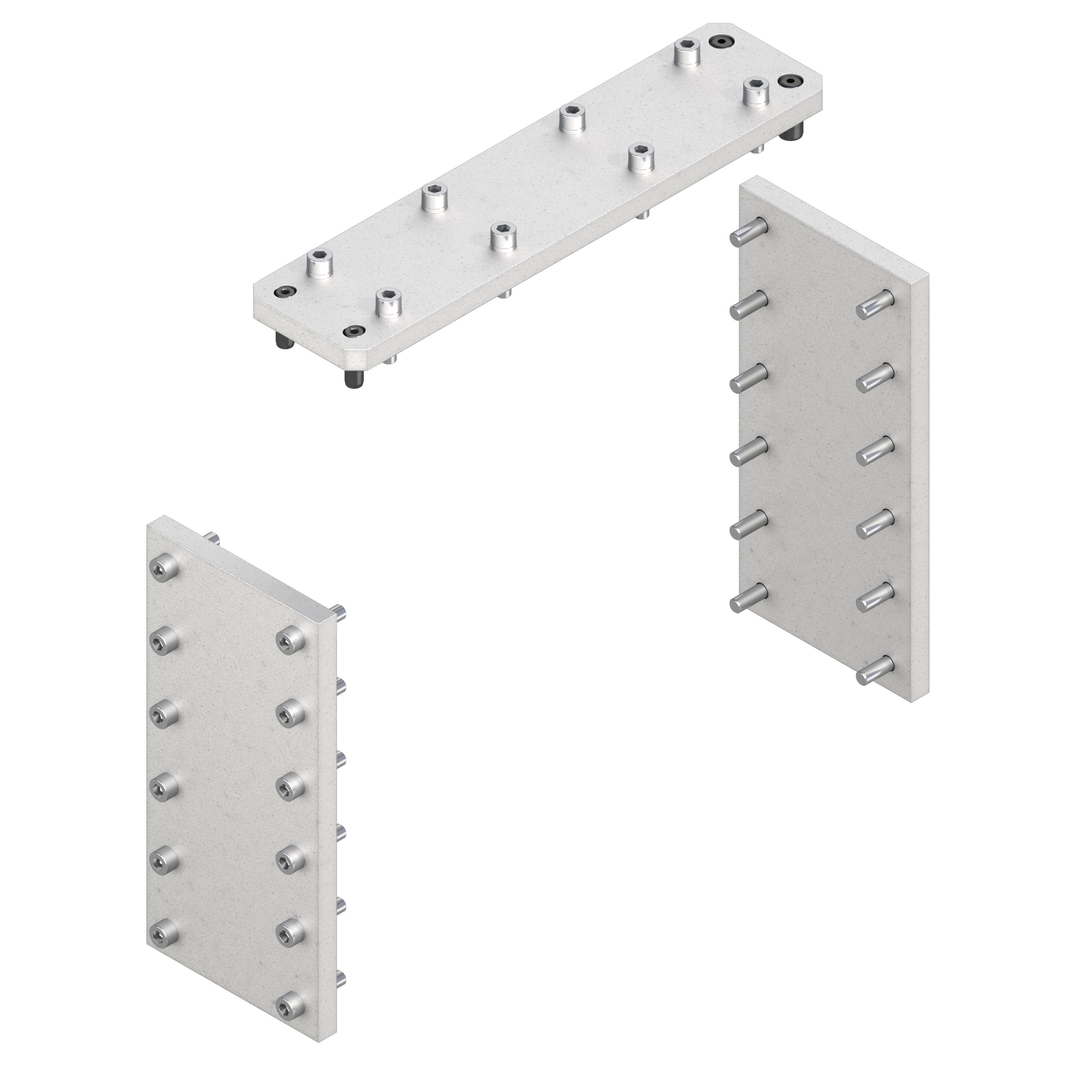 Connecting kit for connecting two base frames (between section modules), Connecting kit for connecting two base frames (between curve module and section module) / Material Number:3842559452