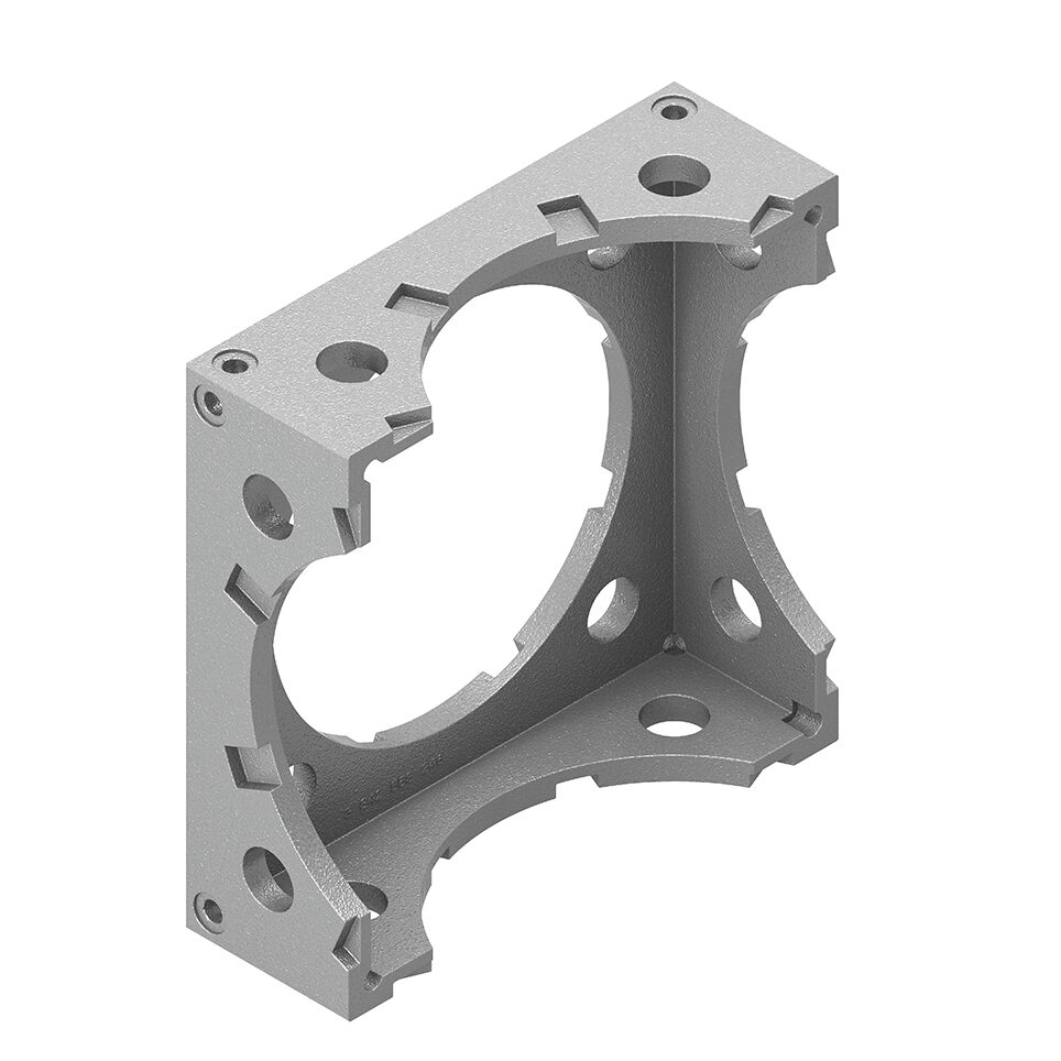 Screw connection with central bolt M12 (recommended) or S12, For connecting cable guide profiles or 40x120 or 40x120 5N, High strength and stability, Implementation of protected cable branches / Material Number:3842558246